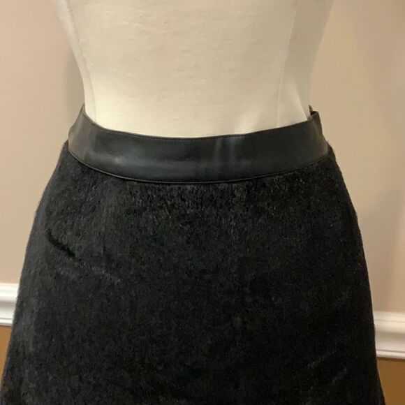 Sam Edelman faux black pony hair skirt 8 - Picture 3 of 11